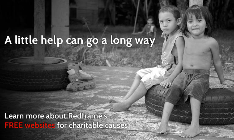 Free charity websites from Redframe