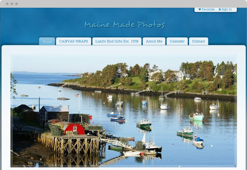 Redframe Photography Websites Client Example - Maine Made Photography