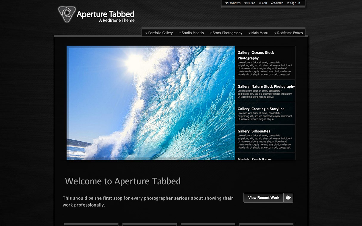 Redframe Aperture Design Template