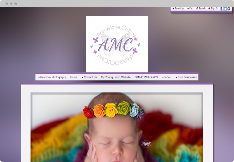 Redframe Photography Websites Client Example - Ann-Marie Collins Photography