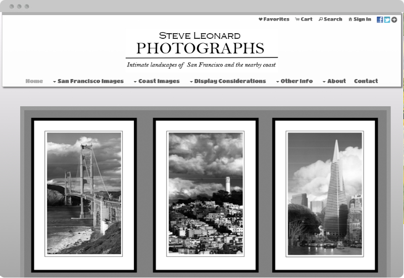 Redframe Photography Websites Client Example - Steve Leonard Photographs Photography