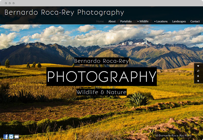 Redframe Photography Websites Client Example - Bernardo Roca Rey Photography