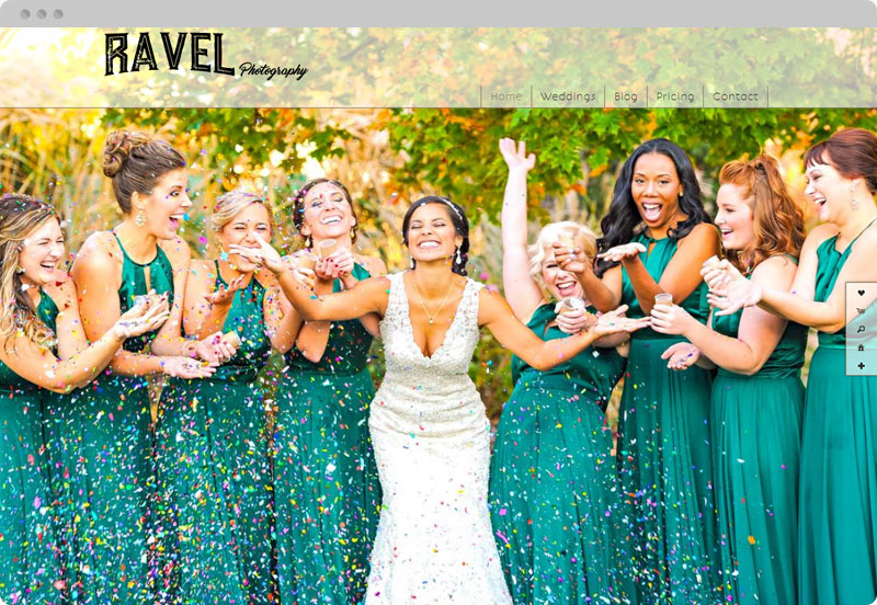 Redframe Photography Websites Client Example - Ravel Photography
