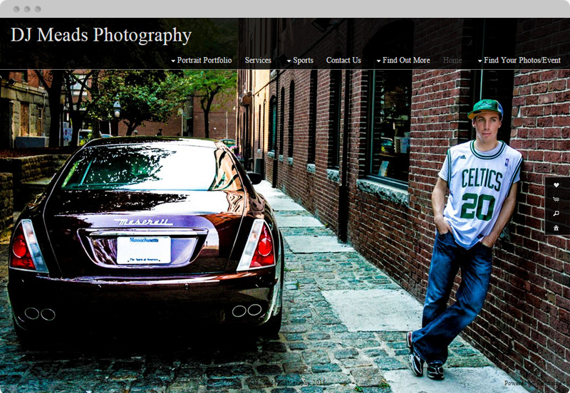 Redframe Photography Websites Client Example - DJ Meads Photography