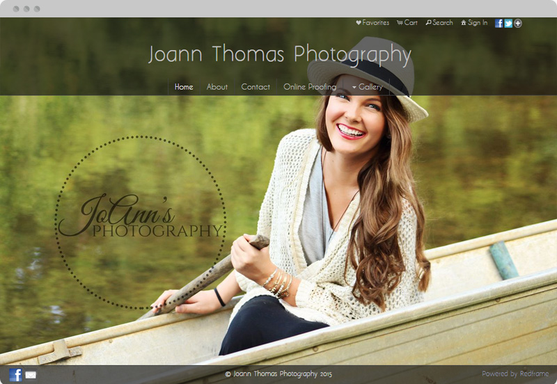 Redframe Photography Websites Client Example - JoAnn's Photography