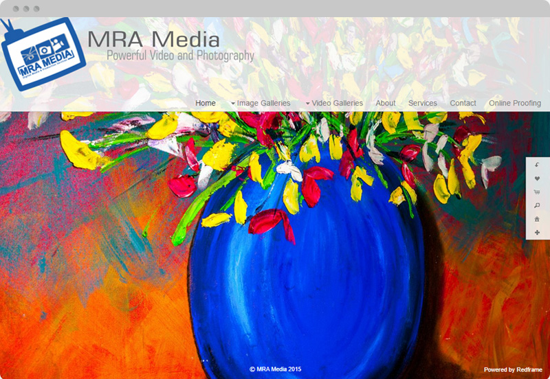 Redframe Photography Websites Client Example - MRA Media