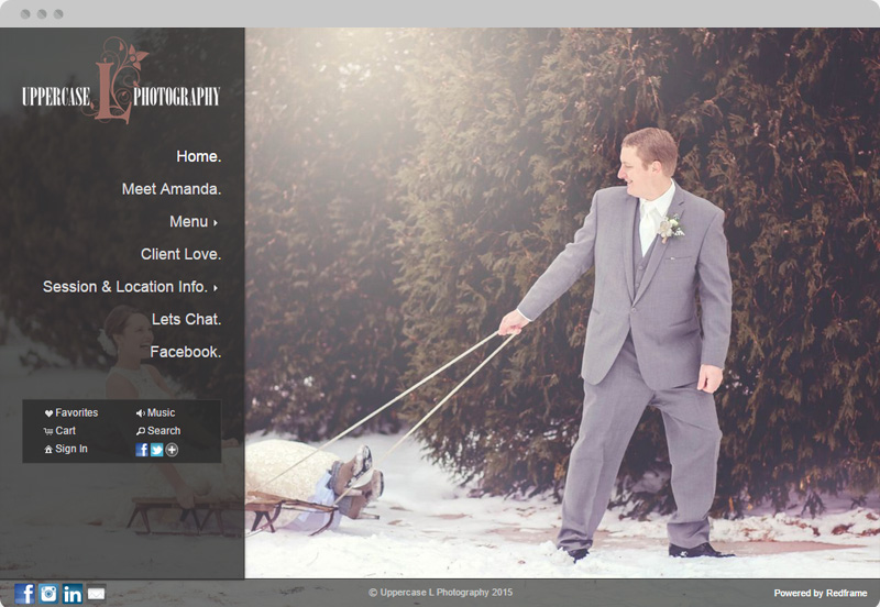 Redframe Photography Websites Client Example - Uppercase L Photography