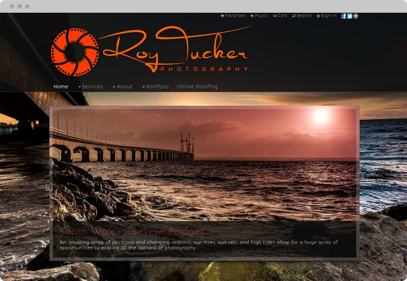 Redframe Photography Websites Client Example - Roy Tucker Photography