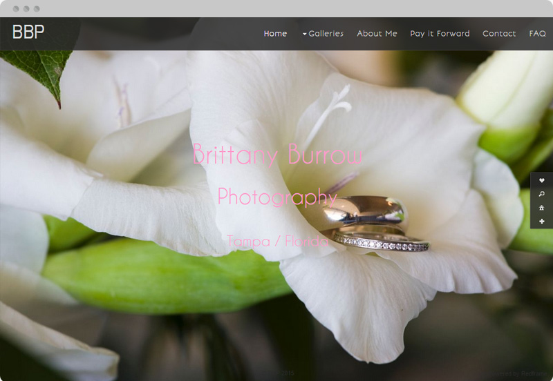 Redframe Photography Websites Client Example - Brittany Burrow Photography