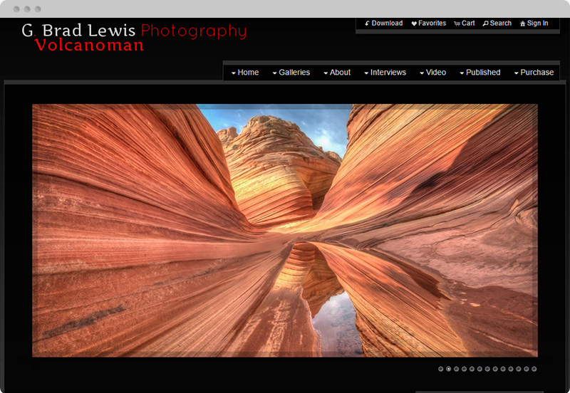 Redframe Photography Websites Client Example - G Brad Lewis
