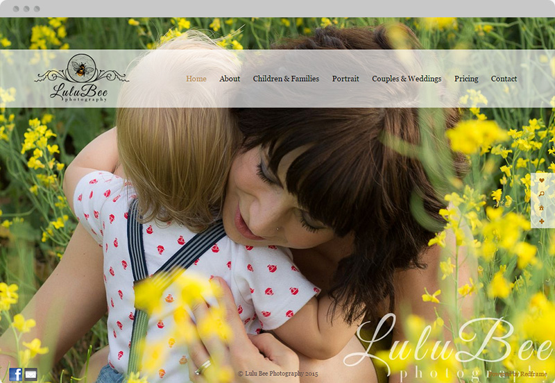 Redframe Photography Websites Client Example - LuluBee Photography
