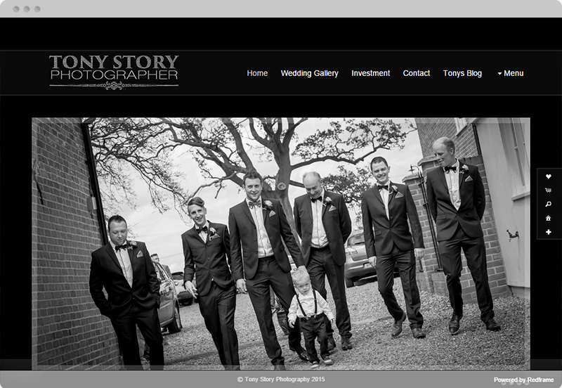 Redframe Photography Websites Client Example - Tony Story Photography