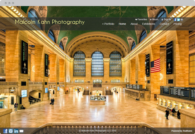 Redframe Photography Websites Client Example - Malcolm Kahn Photography