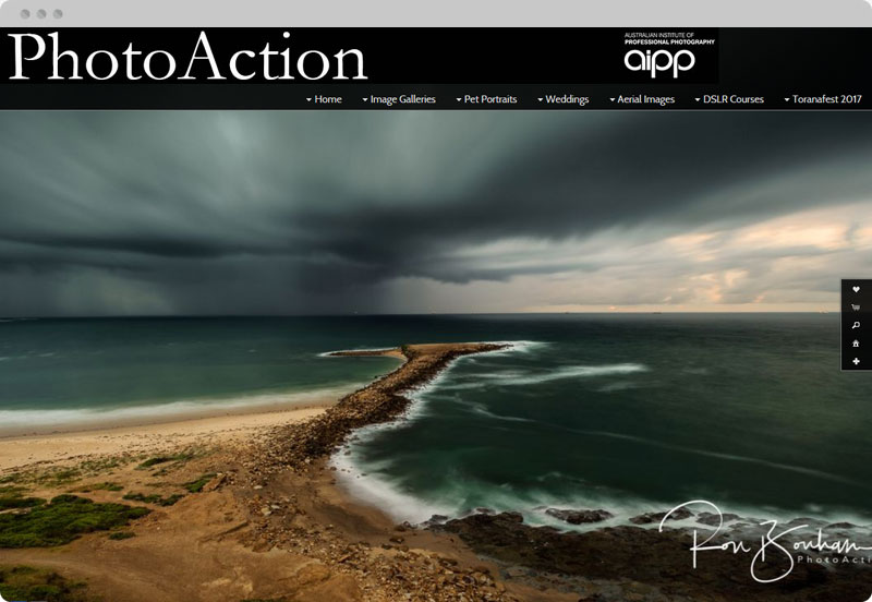 Redframe Photography Websites Client Example - Photoaction